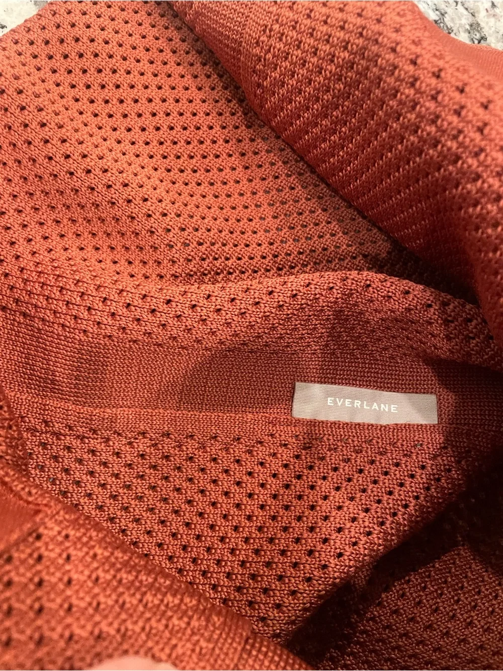 Everlane Burnt Orange Knit Shoulder Bag